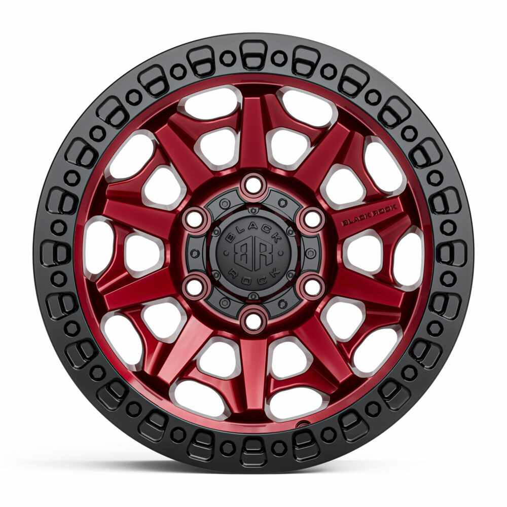 4x4 Wheels for Truck and 4WD Black Rock Cage Illision Red Black Ring Rims