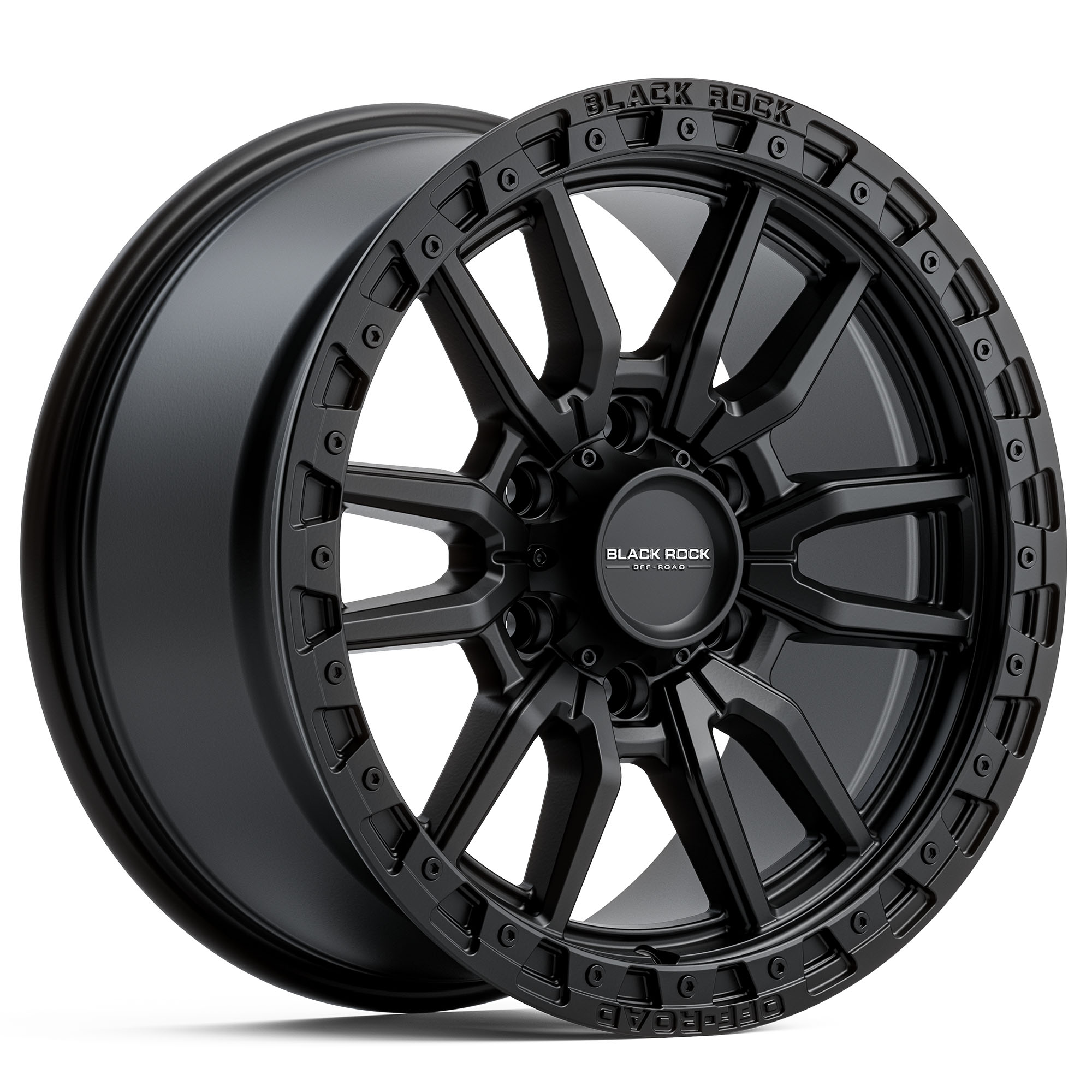 Black Rock Rambler Satin Black Wheel Black Rock OffRoad Rims