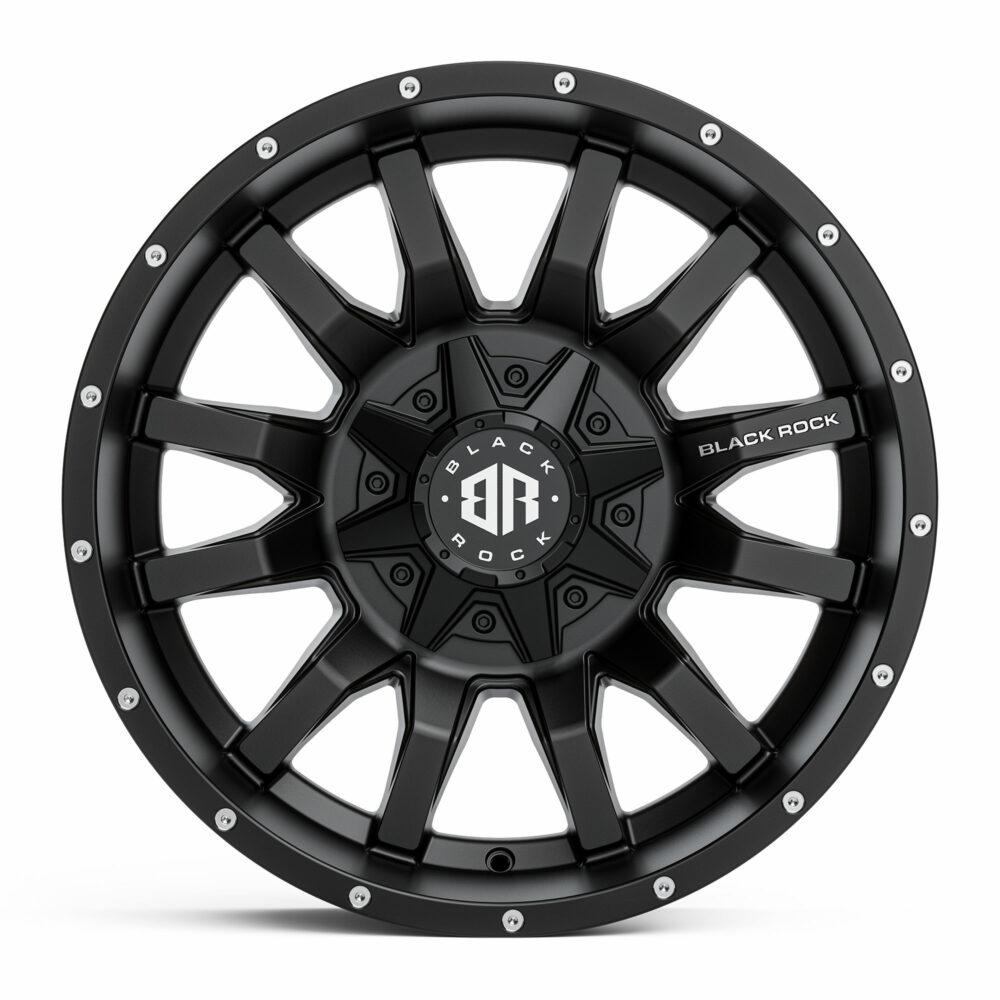 4x4 Wheels Black Rock Predator Satin Black 20 inch Rims By Black Rock Off-Road