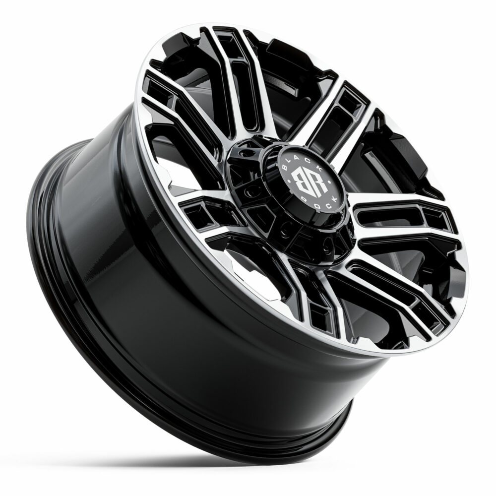 4x4 wheels Black Rock Surge Gloss Black Machined Face Rims for 4x4 By Black Rock Offroad