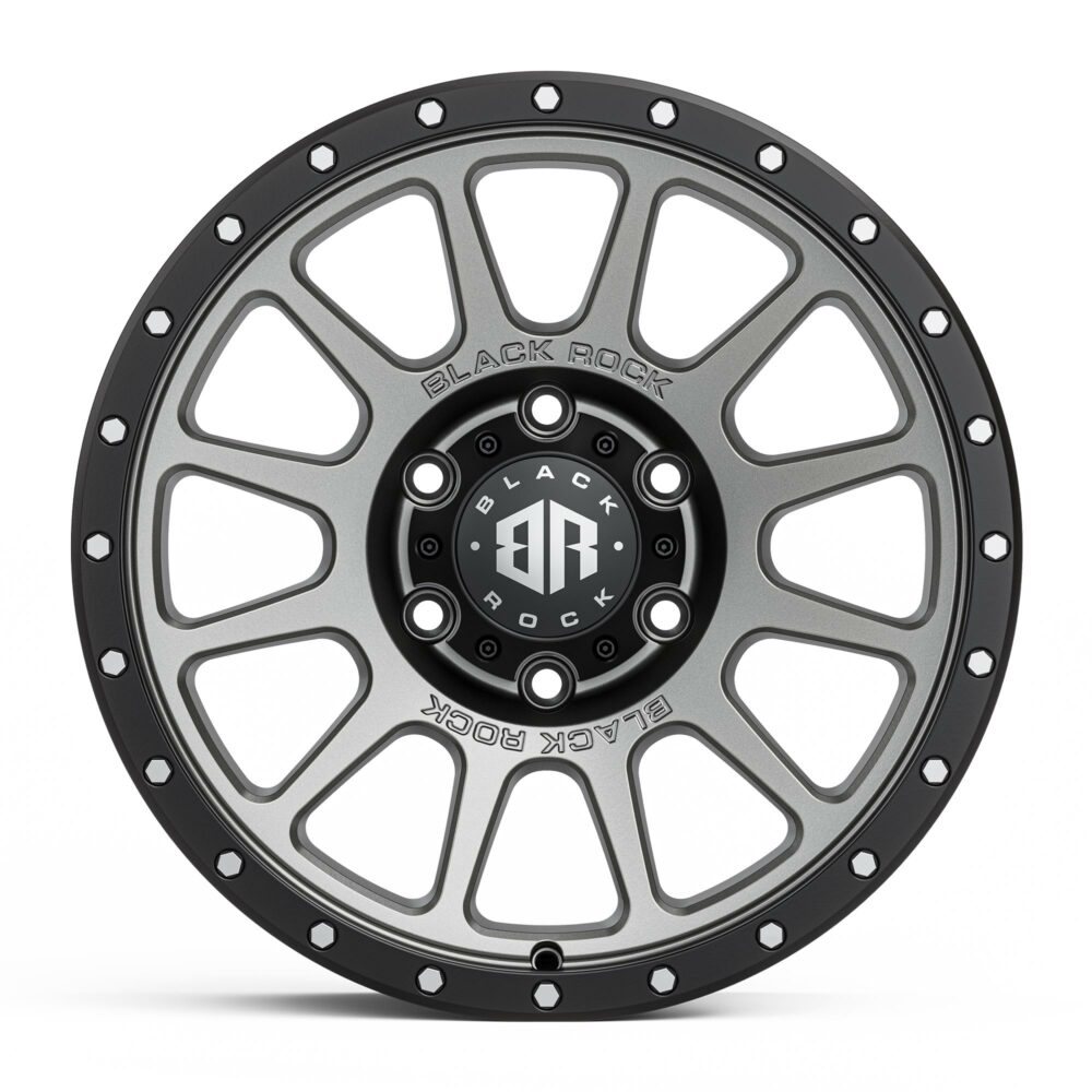 4x4 wheels Black Rock Omega Gunmetal Grey Black Ring Rims for 4x4 By Black Rock Offroad