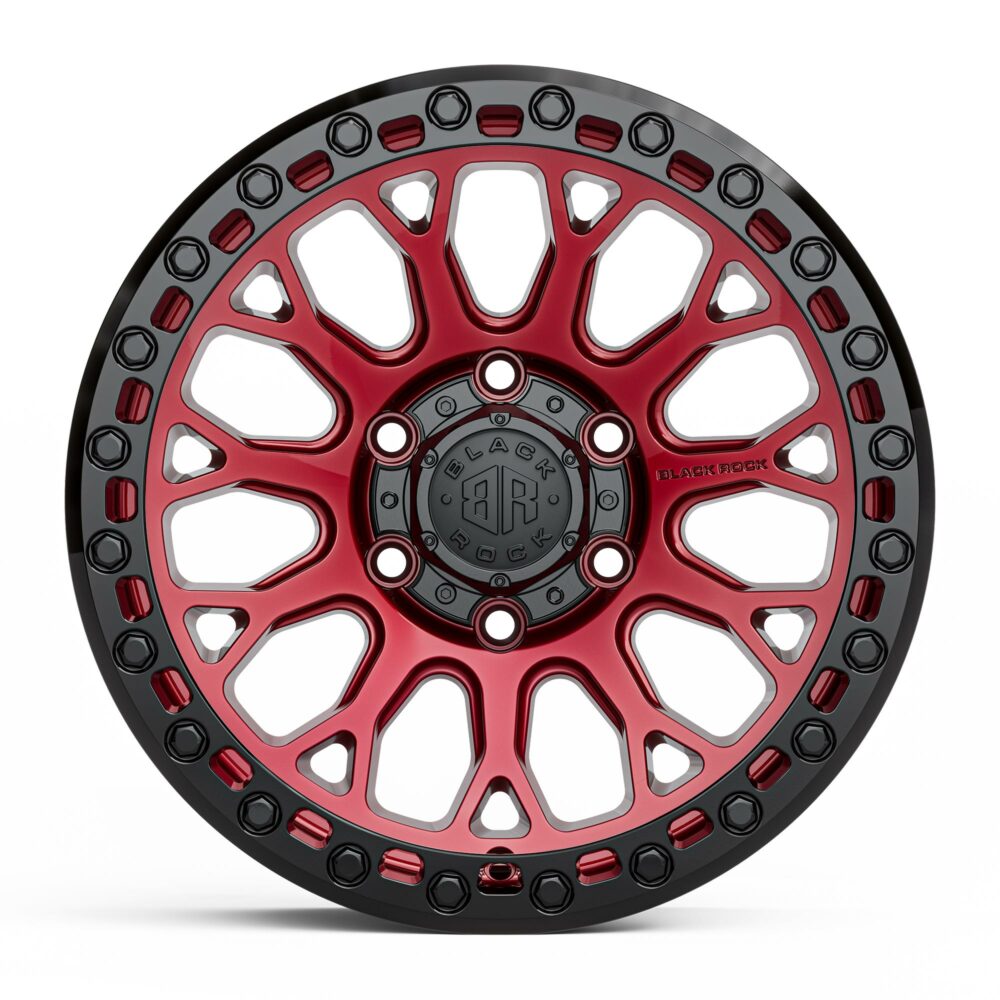 4x4 Wheels for Truck and 4WD Black Rock Spider Illision Red Black Ring Rims