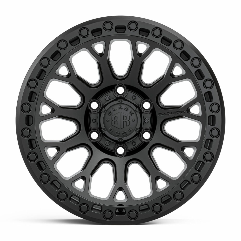 4x4 Wheels for Truck and 4WD Black Rock Spider Satin Black Rims