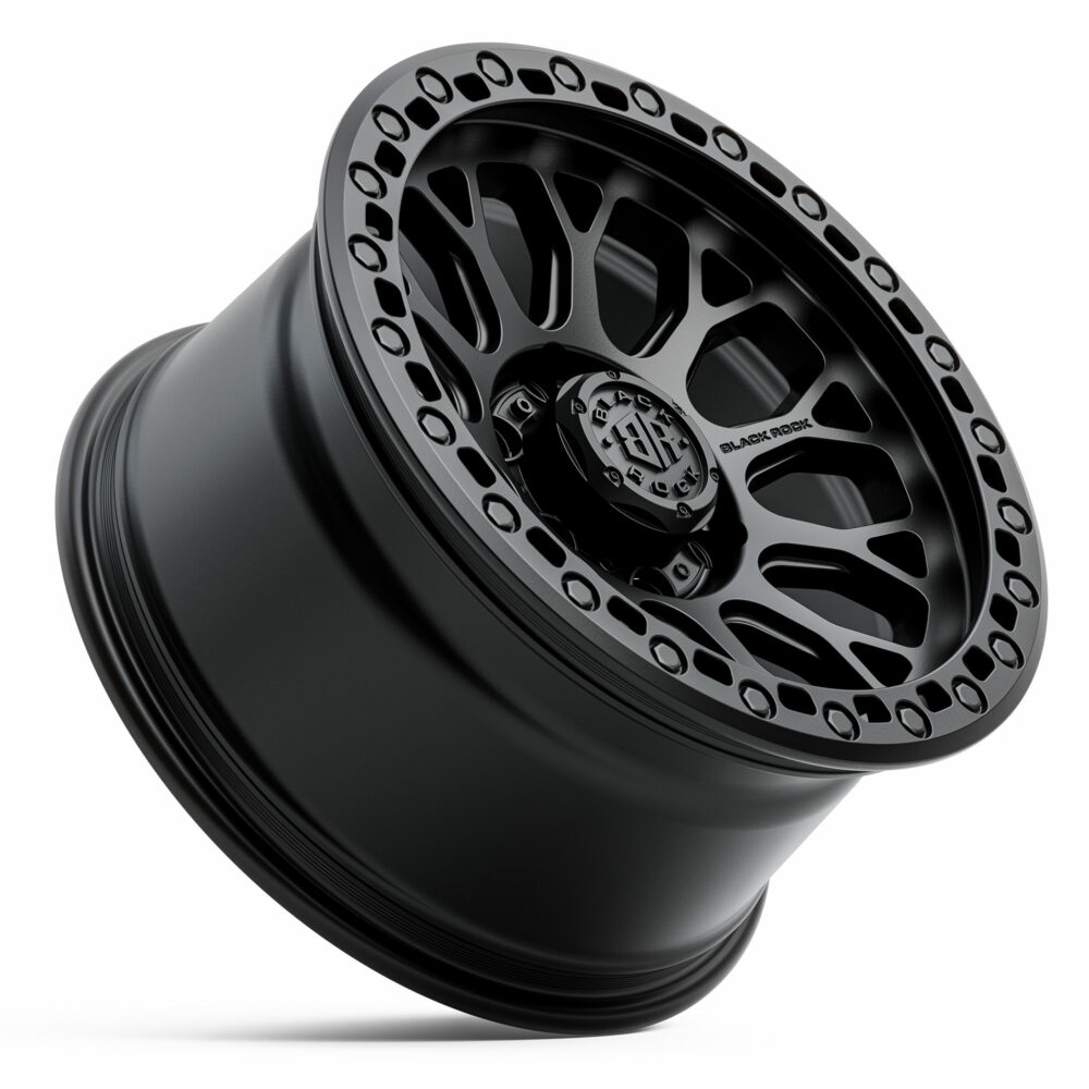4x4 Wheels for Truck and 4WD Black Rock Spider Satin Black Rims