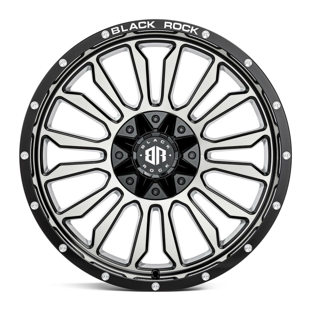 4X4 Rims Black Rock Victory Gloss Black Tinted Off-Road Wheels