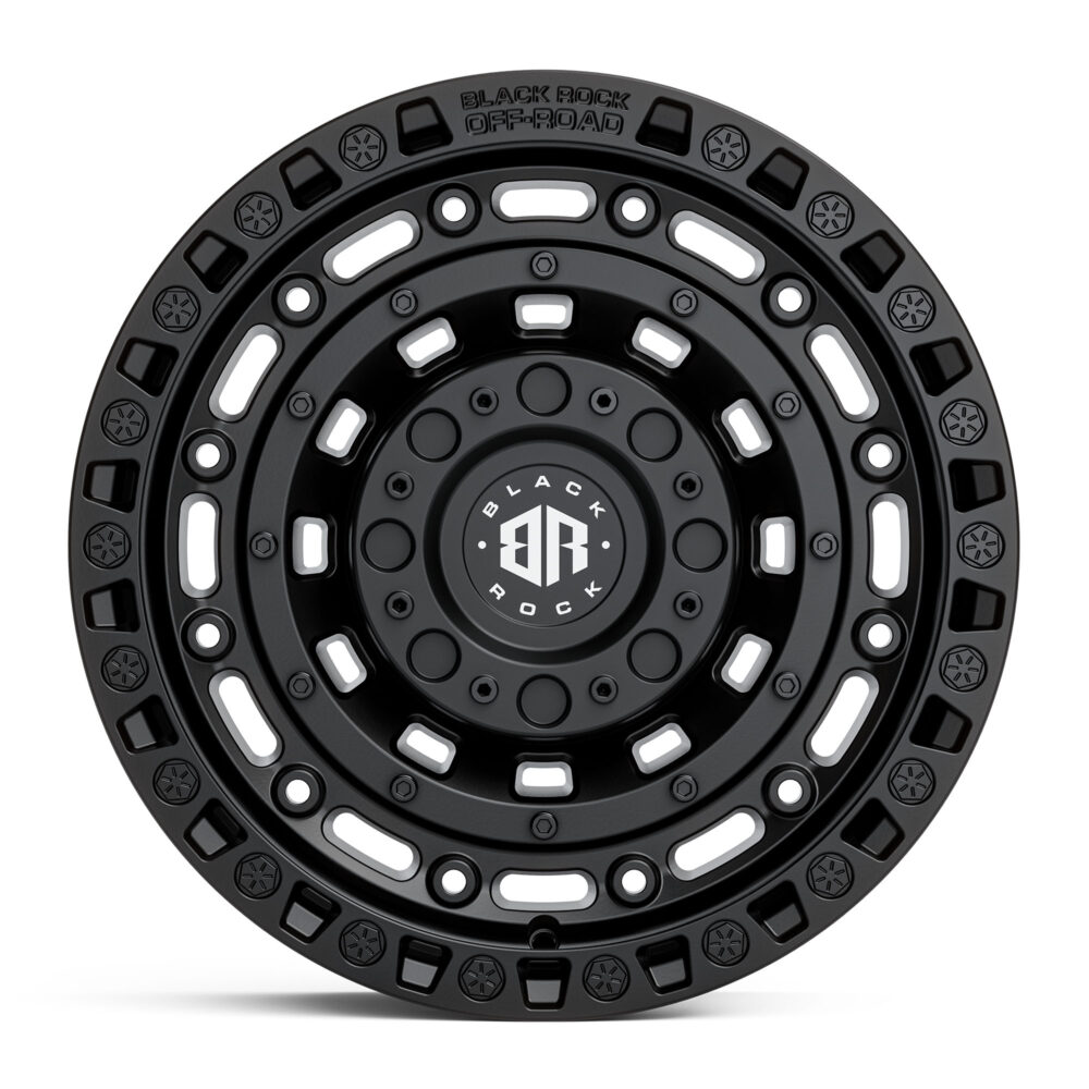 4x4 Wheels Black Rock Military Satin Black 20 Inch Off-Road Army Rims