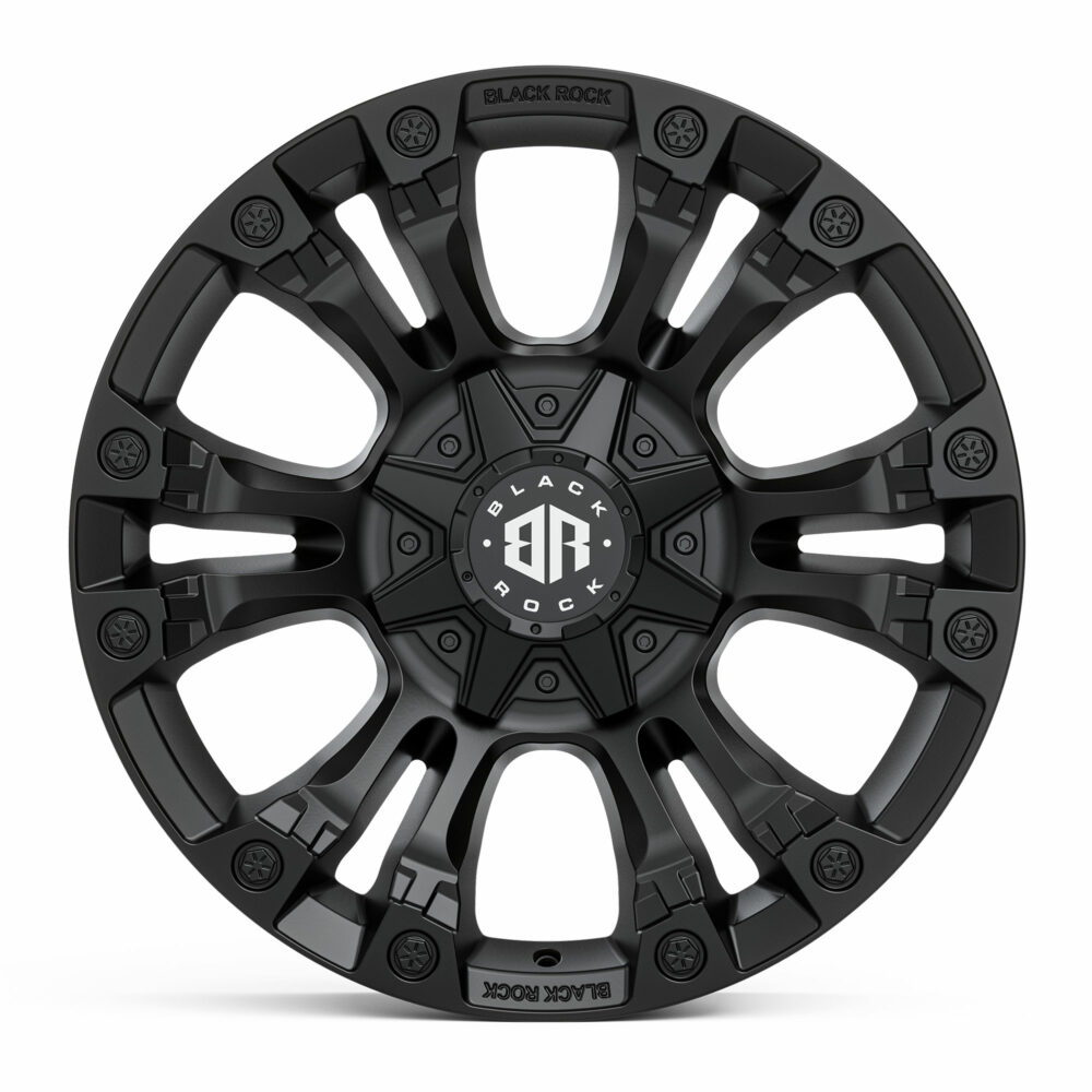 4x4 Wheels for Truck and 4WD Black Rock Forcer Satin Black Rims