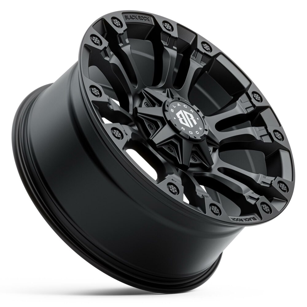 4x4 Wheels for Truck and 4WD Black Rock Forcer Satin Black Rims