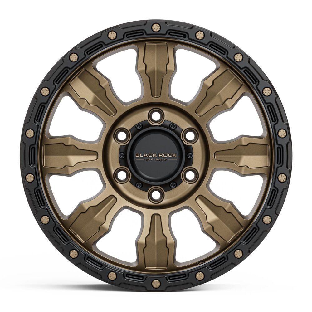 4X4 Rims Black Rock Venture Dark Bronze Black Ring Off-Road Wheels