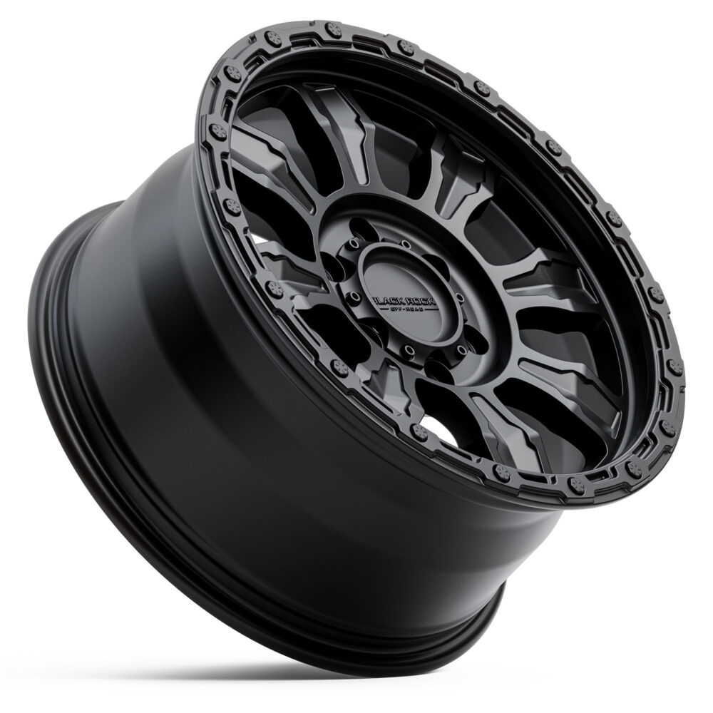 4X4 Rims Black Rock Venture Satin Black Off-Road Wheels