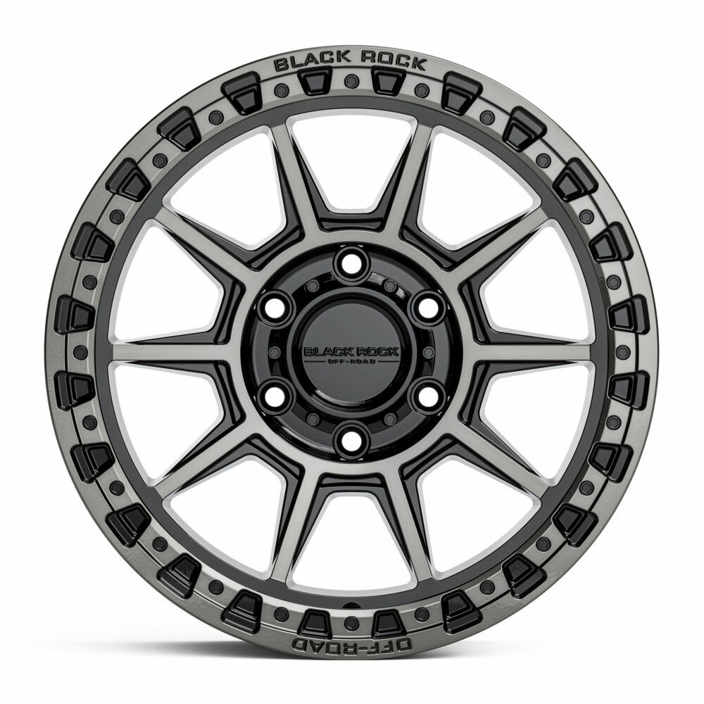 4x4 Wheels for Truck and 4WD Black Rock Gunner Gloss Black Dark Tint Rims