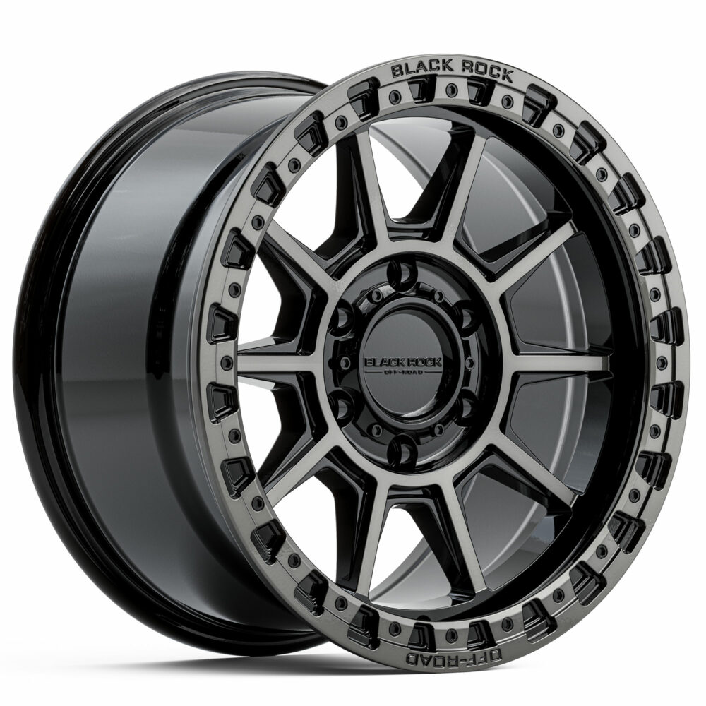 4x4 Wheels for Truck and 4WD Black Rock Gunner Gloss Black Dark Tint Rims