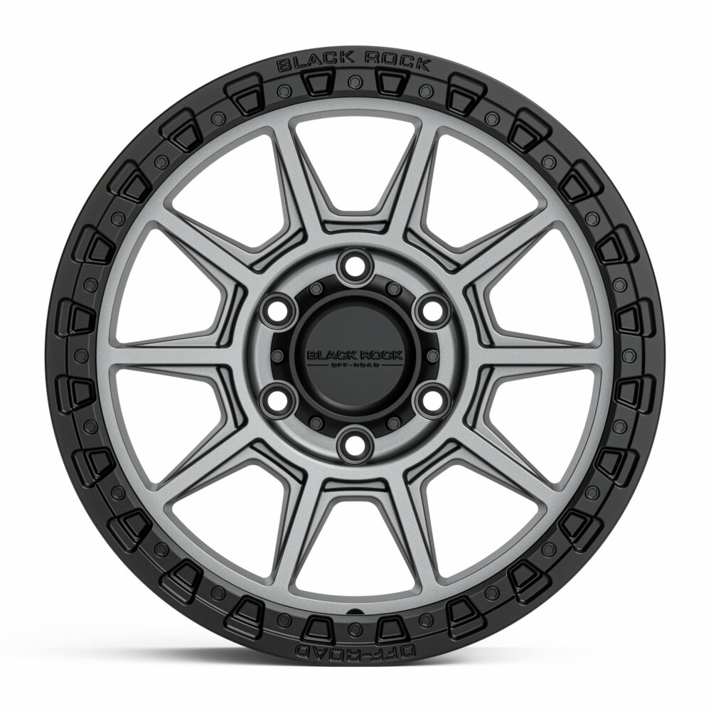 4x4 Wheels for Truck and 4WD Black Rock Gunner Gunmetal Grey Black Ring Rims