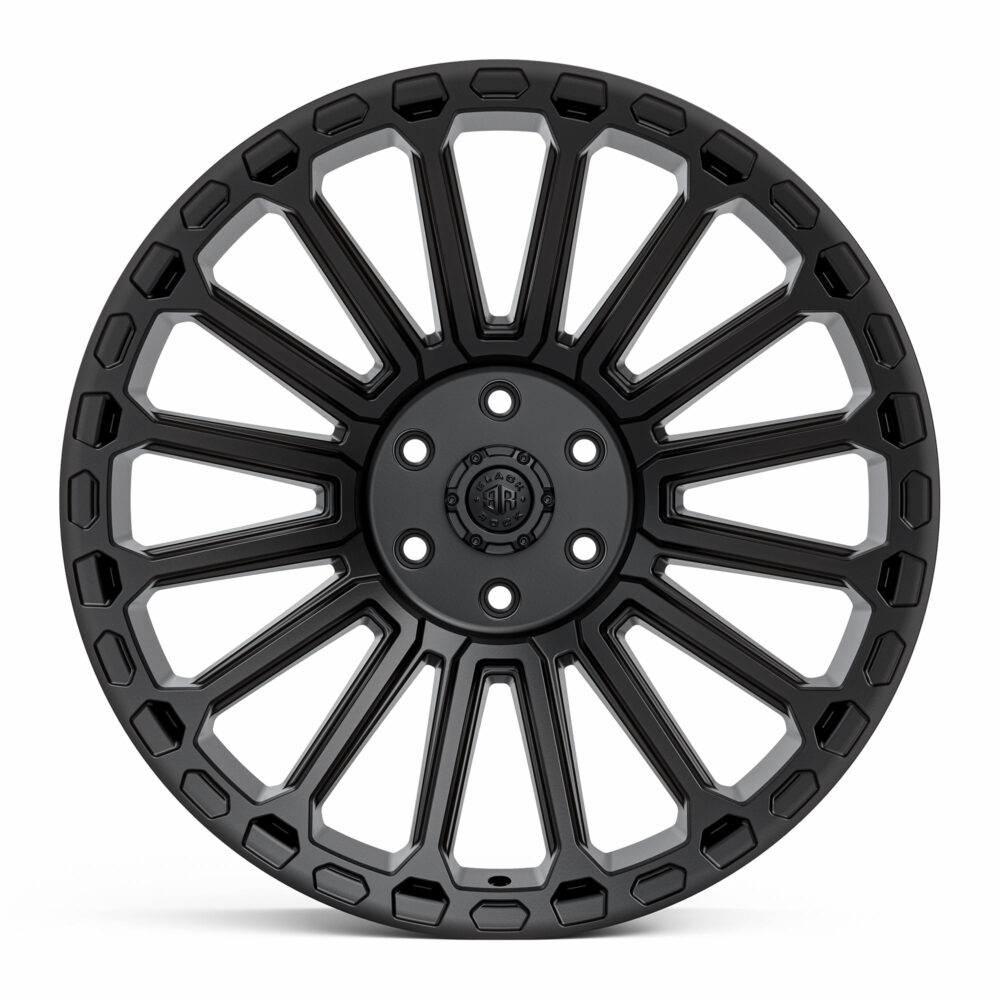 4X4 Rims Black Rock Empire Satin Black Off-Road Wheels 22 inch 6x139.7 PCD
