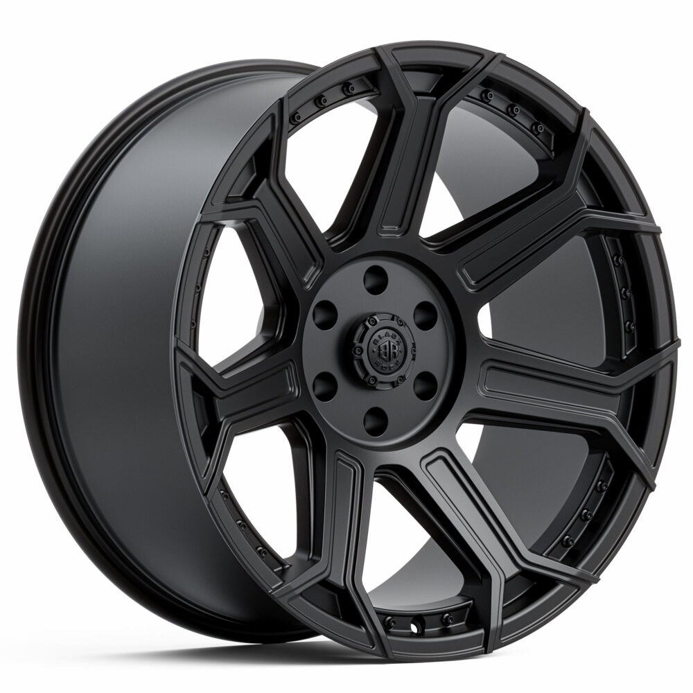 4X4 Rims Black Rock Havoc Satin Black Off-Road Wheels 22 inch 6x139.7 PCD